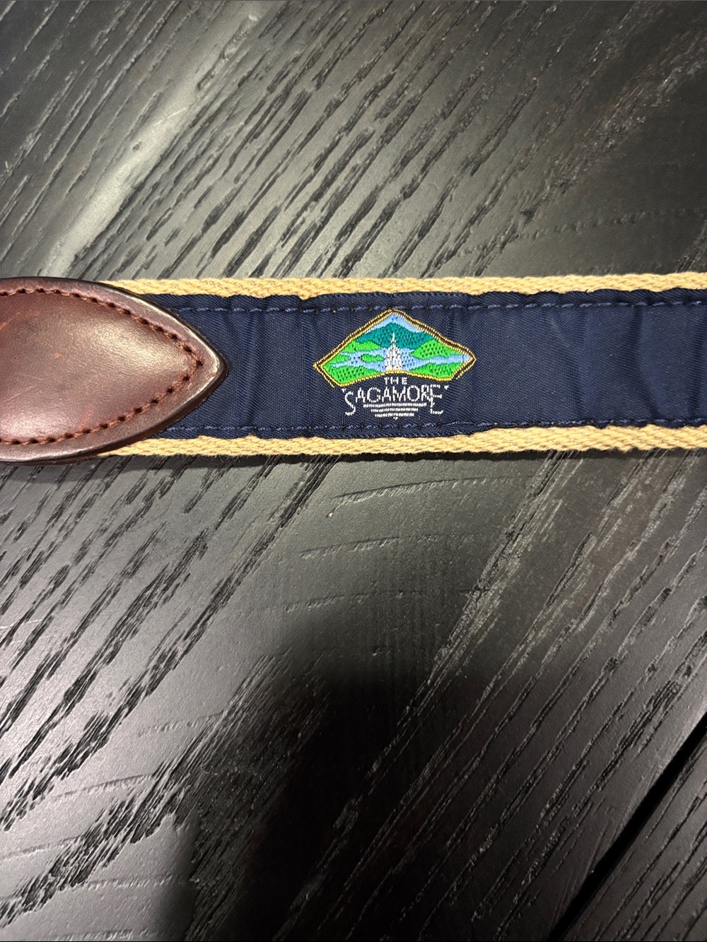 Sagamore Navy & Tan Men’s Canvas Belt, 39”